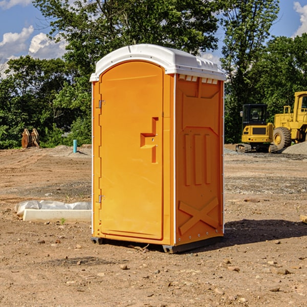 how often are the portable restrooms cleaned and serviced during a rental period in Rest Haven GA